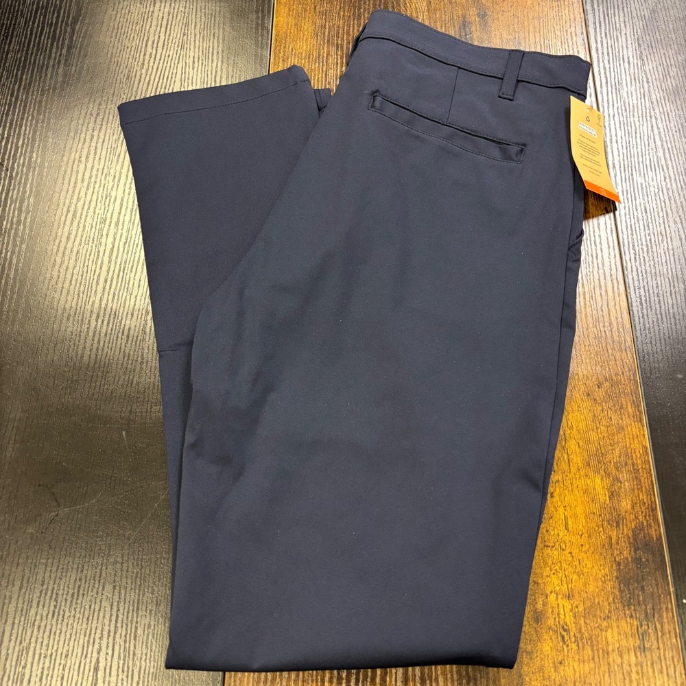 NWT French Toast Mens Performance School Uniform Pants Navy Blue 32x30 Stretch‎